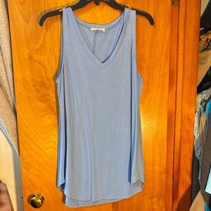Zenana Light Blue V-Neck Tank Top